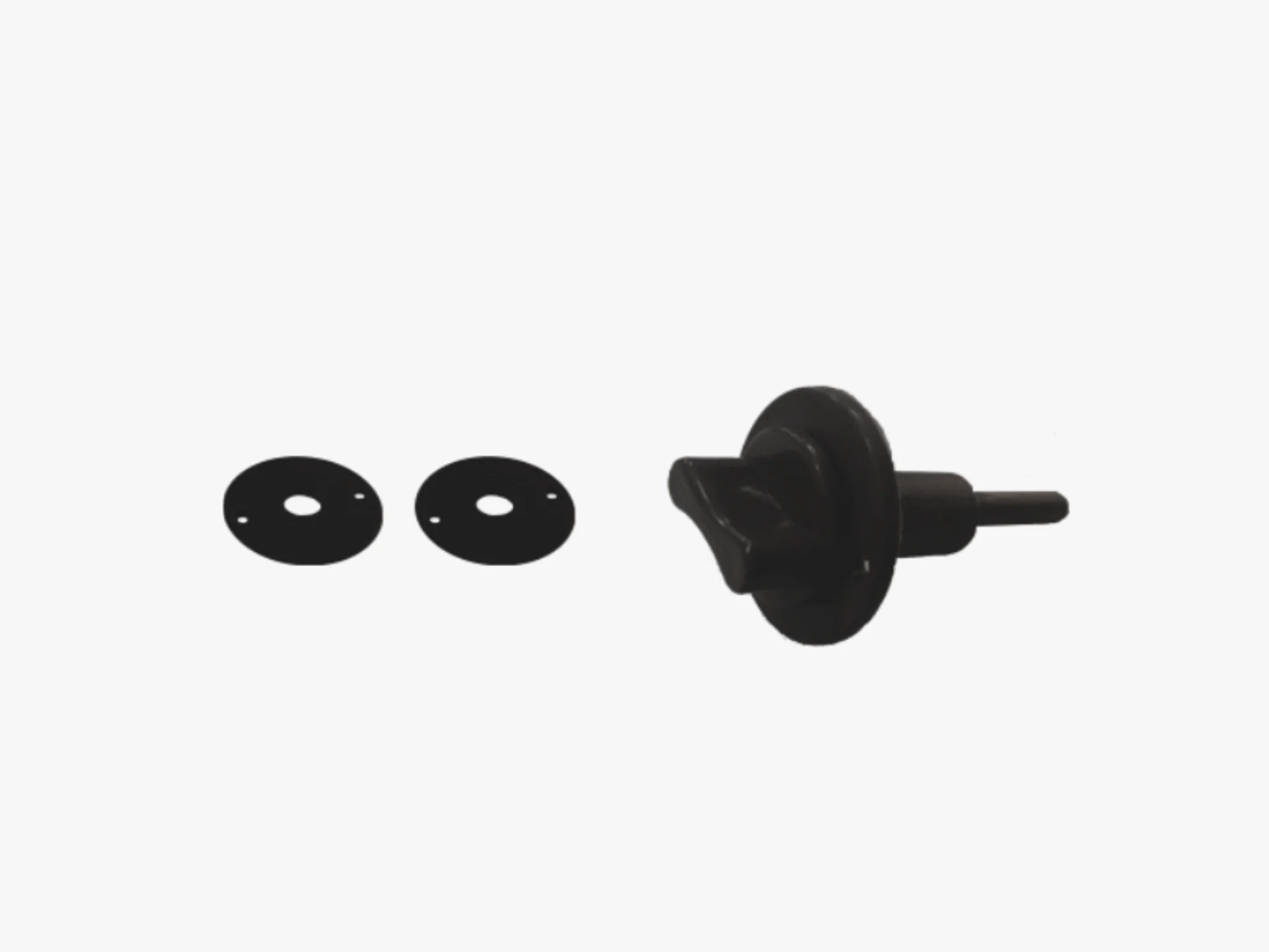 Fecho kit Sobrepor C&ocirc;ncavo Preto Fosco